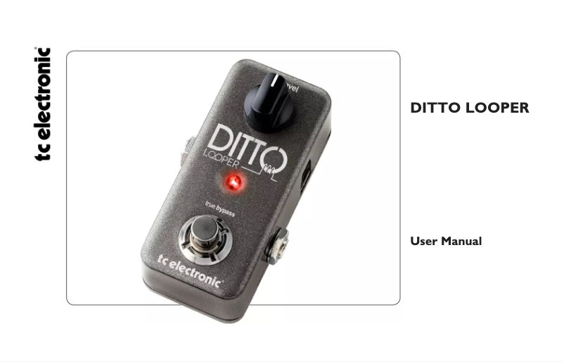 Image de la première page du manuel de l'appareil DITTO LOOPER