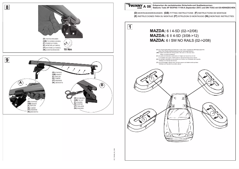 Page n°1 - Manuel utilisateur Twinny Load A 08