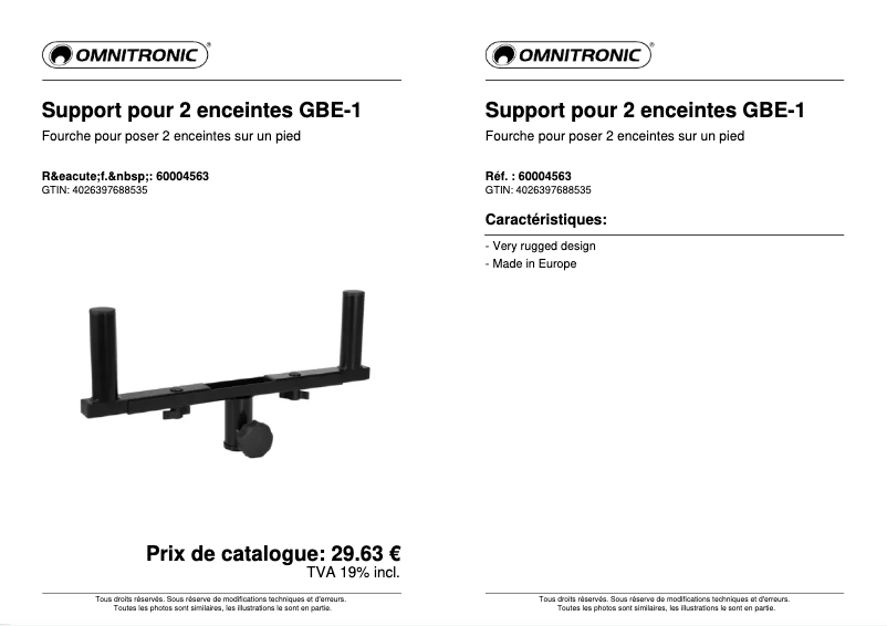 Image de la première page du manuel de l'appareil GBE-1