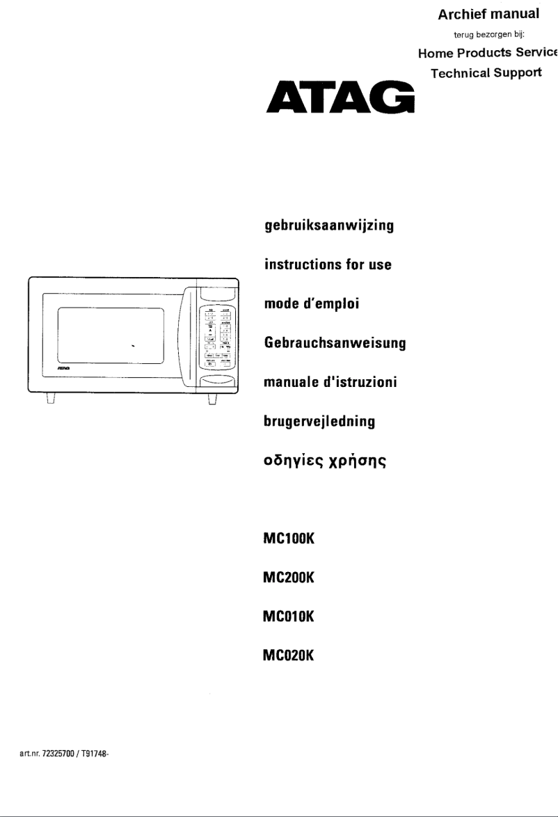 Image de la première page du manuel de l'appareil MC200K