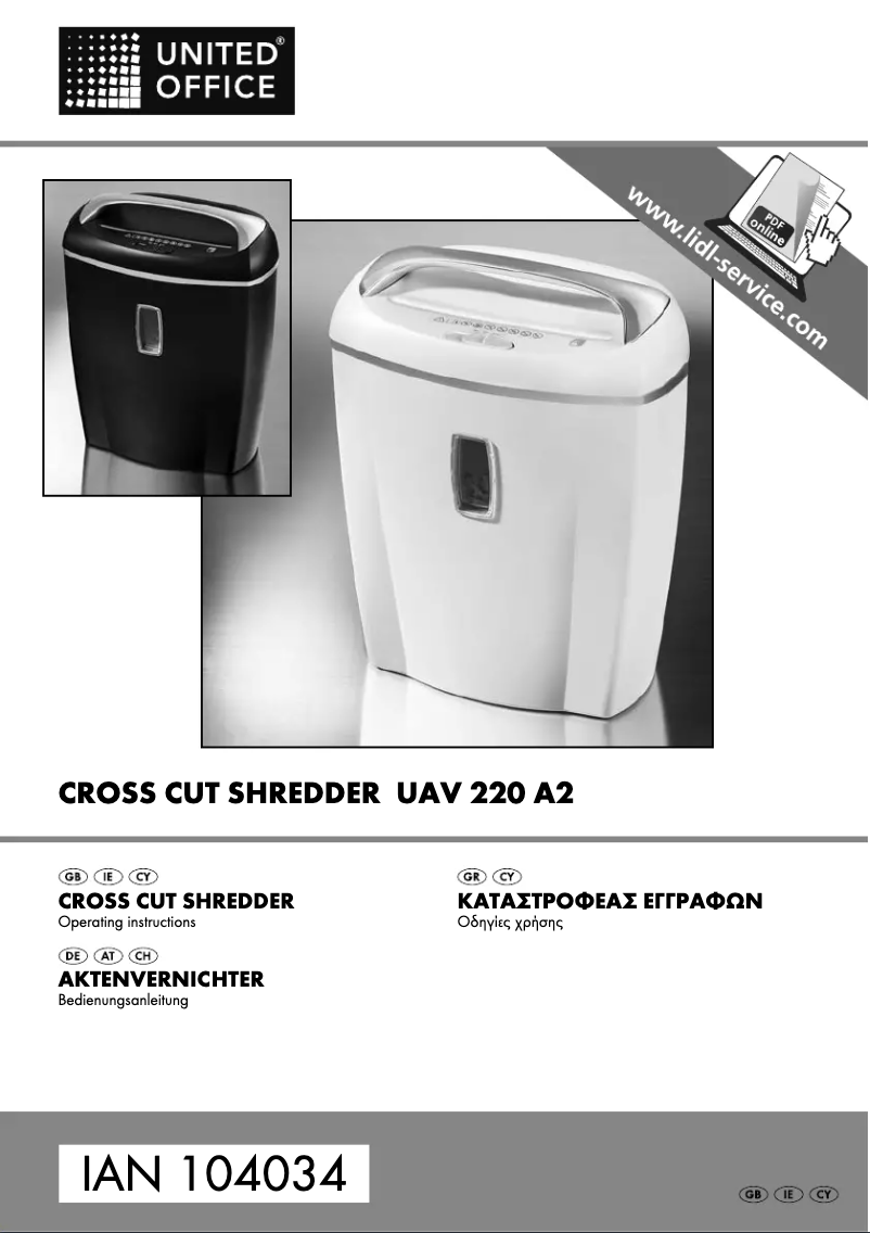 Page n°1 - Manuel utilisateur United Office UAV 220 A2