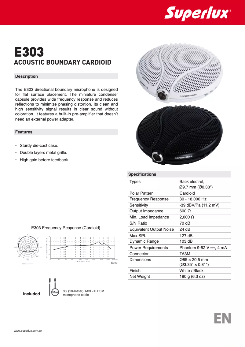 Image de la première page du manuel de l'appareil E303