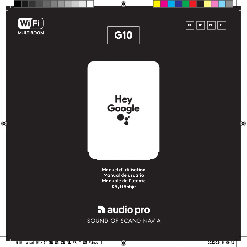 Page 1 de la notice Manuel utilisateur Audio Pro G10