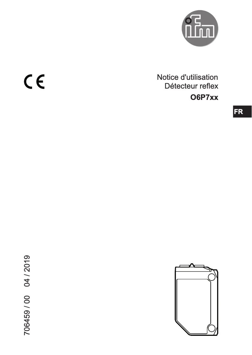 Image de la première page du manuel de l'appareil O6P701
