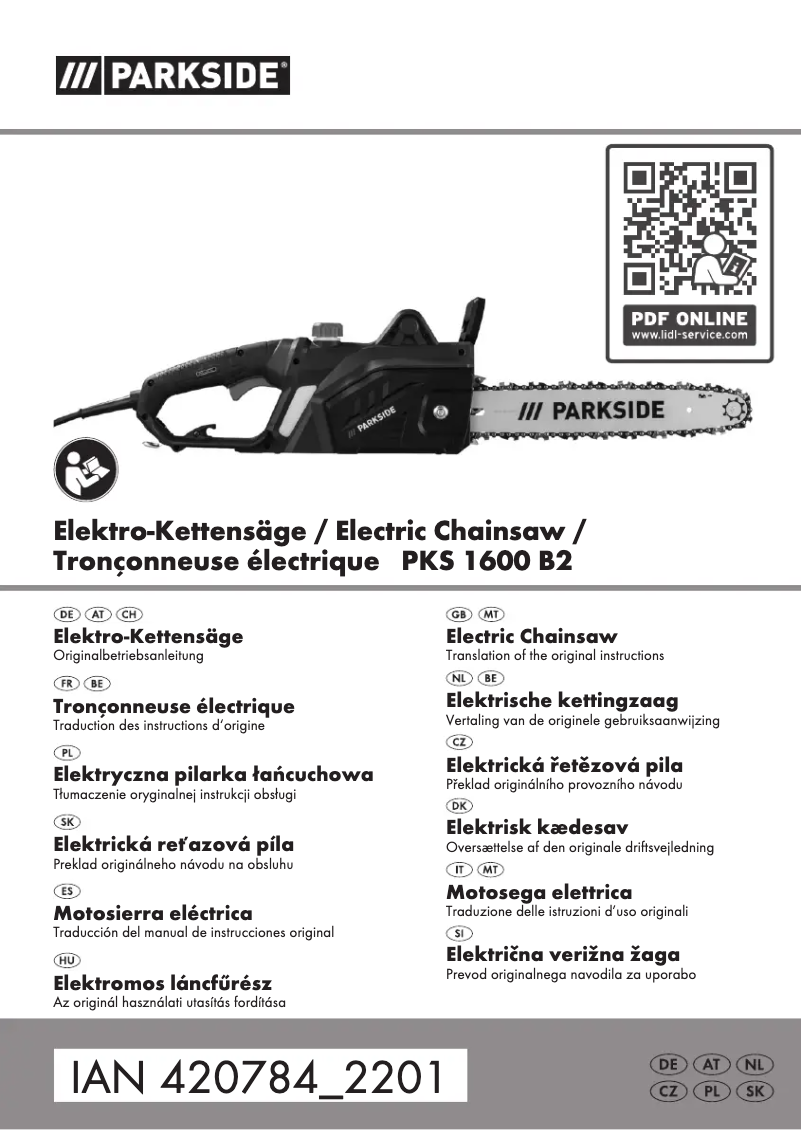 Page n°1 - Manuel utilisateur Parkside PKS 1600 B2