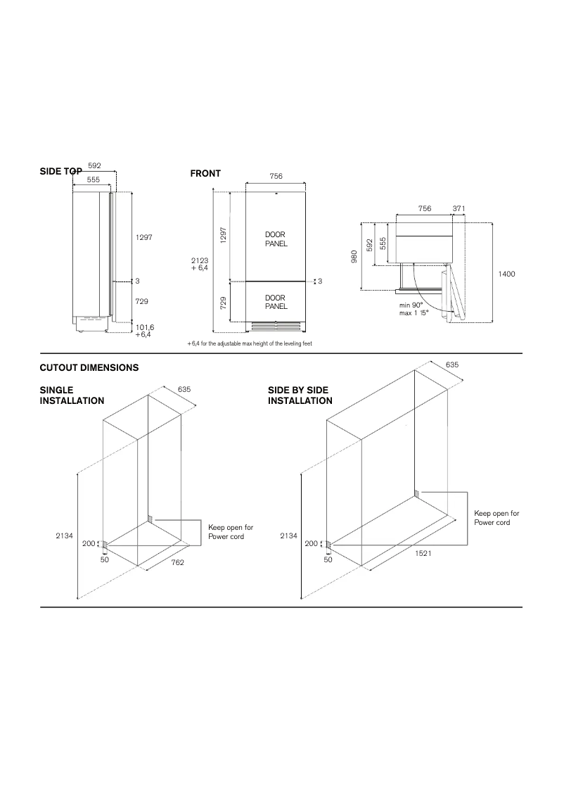 Page 1 de la notice Instructions / montage Bertazzoni RBM75S5FPNS