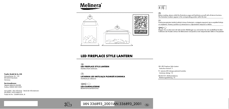 Page 1 de la notice Manuel utilisateur Melinera IAN 336893