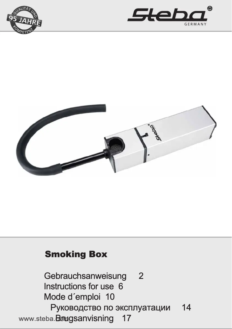 Page n°1 - Manuel utilisateur Steba Smoking Box