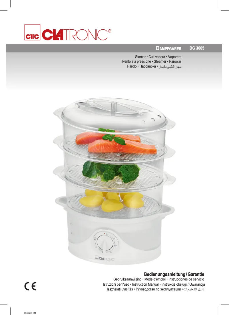Page 1 de la notice Manuel utilisateur Clatronic DG 3665