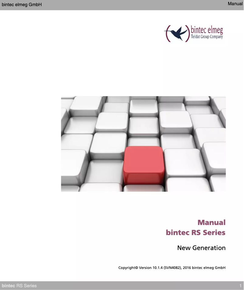 Page 1 de la notice Manuel utilisateur Bintec-elmeg RS353AW