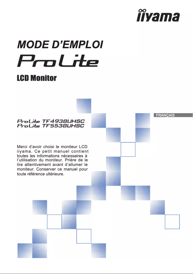 Page n°1 - Manuel utilisateur Iiyama TF4938UHSC-B2AG
