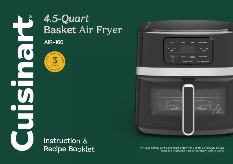 Page n°1 - Manuel utilisateur Cuisinart AIR-160