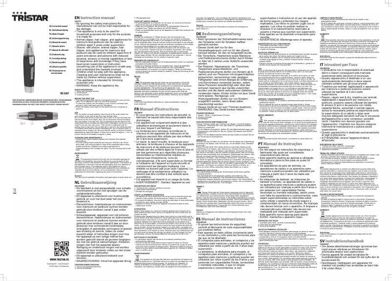 Page 1 de la notice Manuel utilisateur TriStar TR-2587