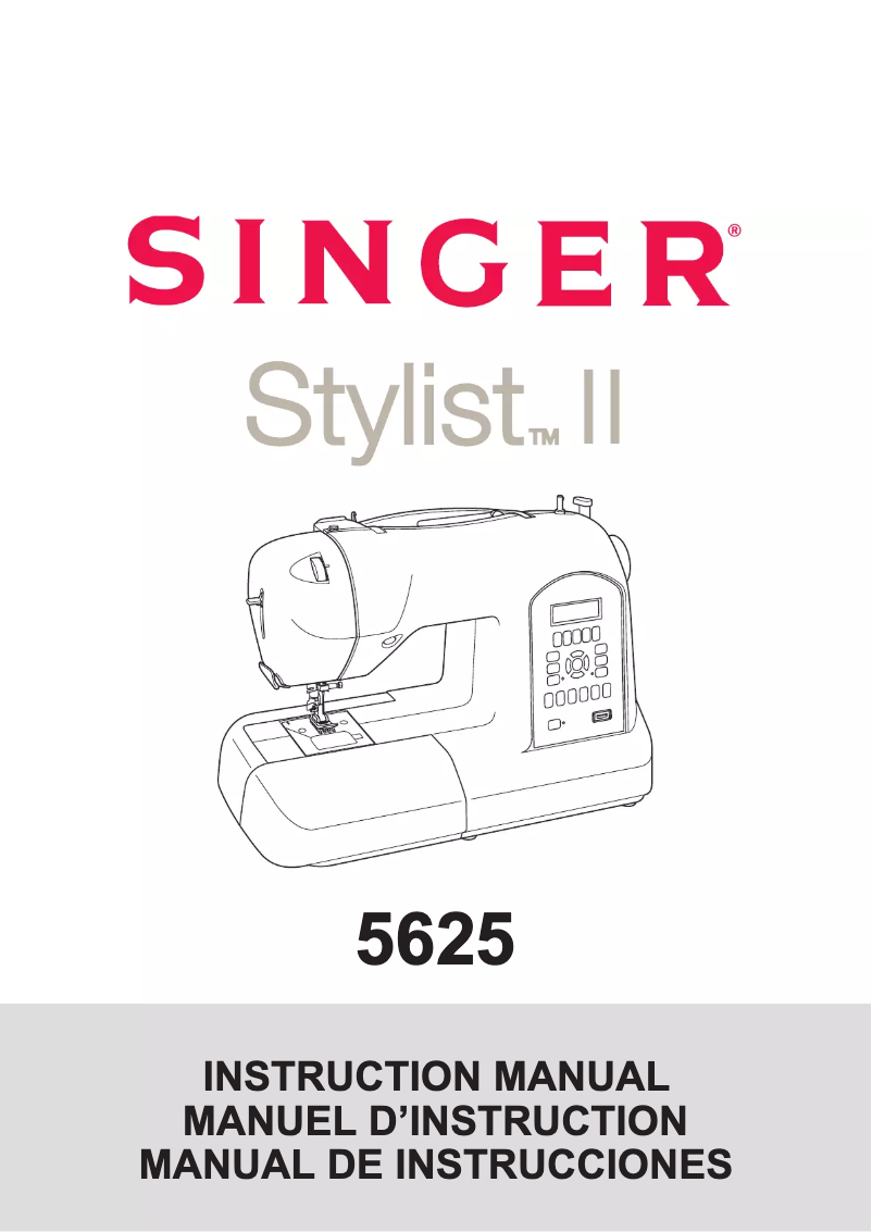 Page 1 de la notice Manuel utilisateur Singer Stylist II 5625
