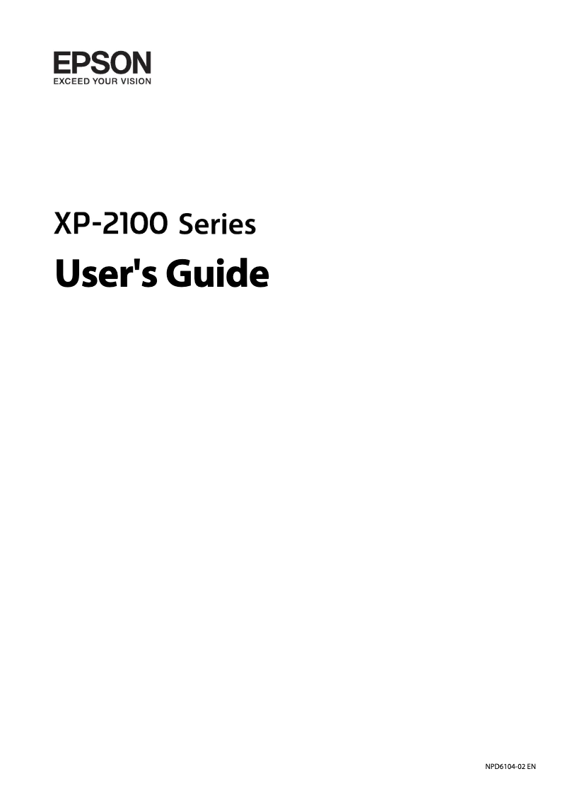Página 1 del manual Guía de instalación Epson Expression Home XP-2105