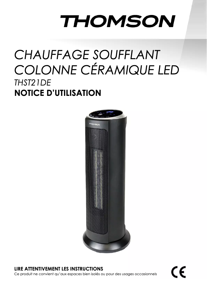 Image de la première page du manuel de l'appareil THST21DE