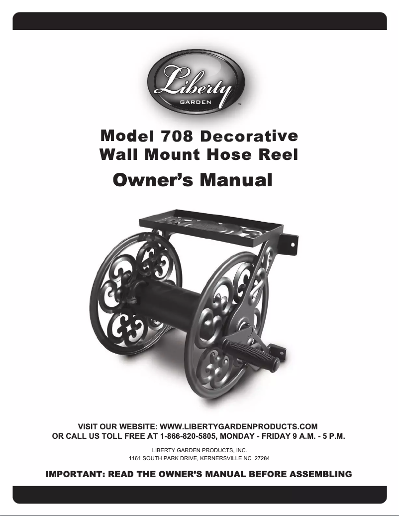 Page n°1 - Manuel utilisateur Liberty Garden 708