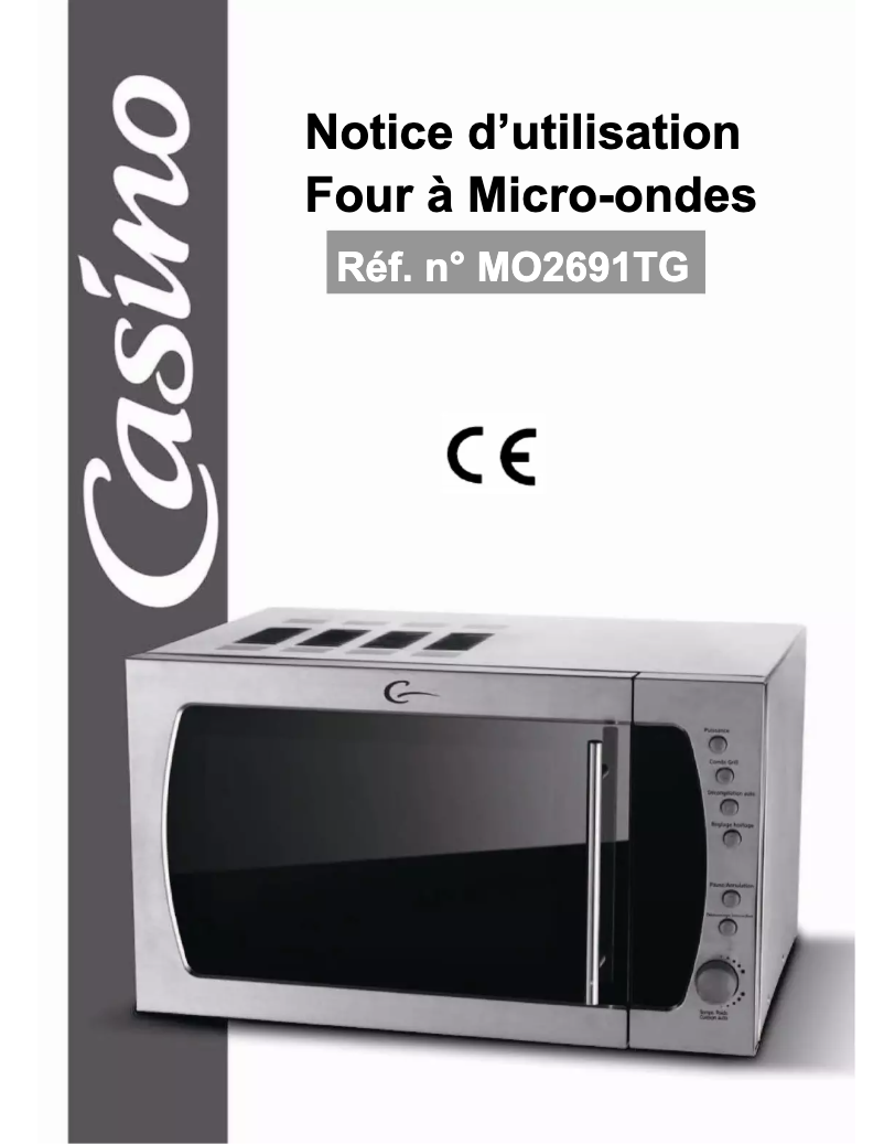 Page n°1 - Manuel utilisateur Casino MO2691TG