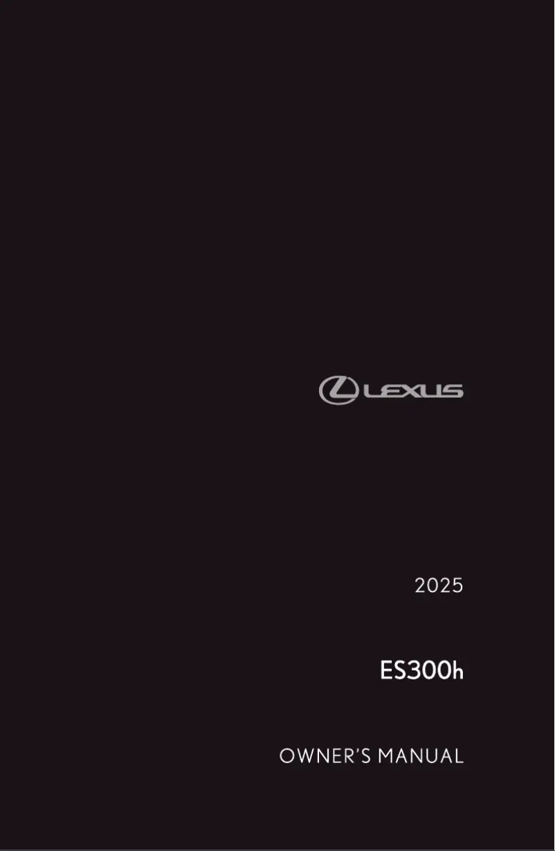 Página 1 del manual Manual de usuario Lexus ES 250 (2025)