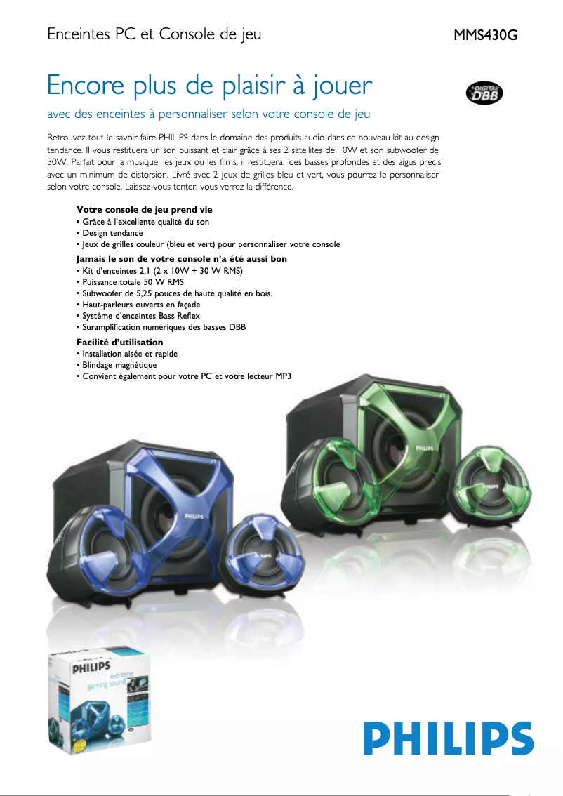 First page image of the manual for MMS430G