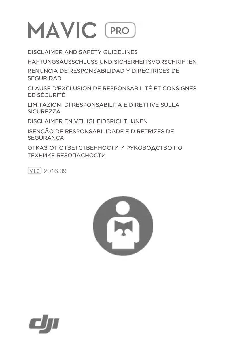 Página 1 del manual Manual de uso y mantenimiento DJI Mavic Pro 4K