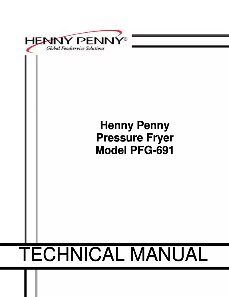 Page n°1 - Manuel utilisateur Henny Penny Computron PFG-691