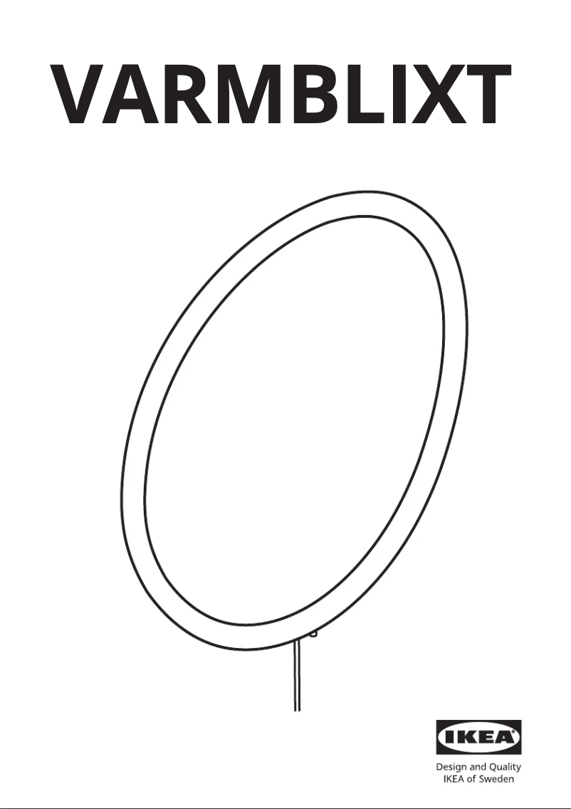 Page 1 de la notice Manuel utilisateur Ikea VARMBLIXT 005.314.76