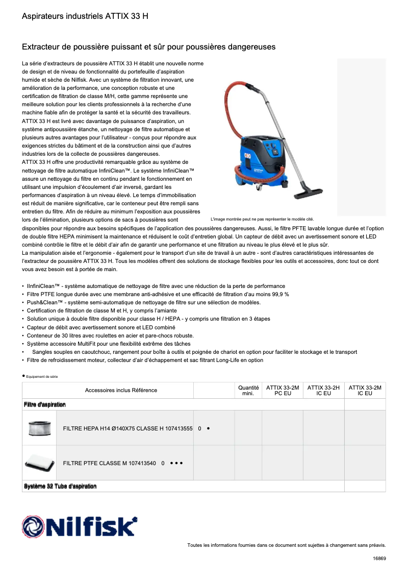 Image de la première page du manuel de l'appareil Attix 33