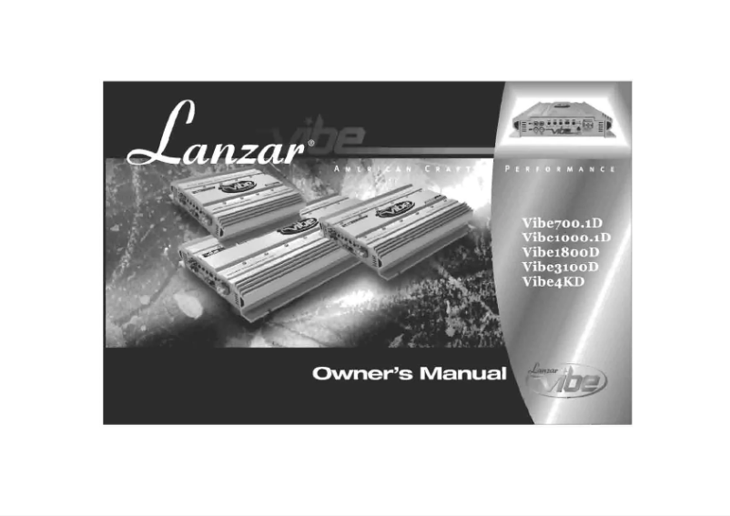 Page n°1 - Manuel utilisateur Lanzar VIBE 700.1D