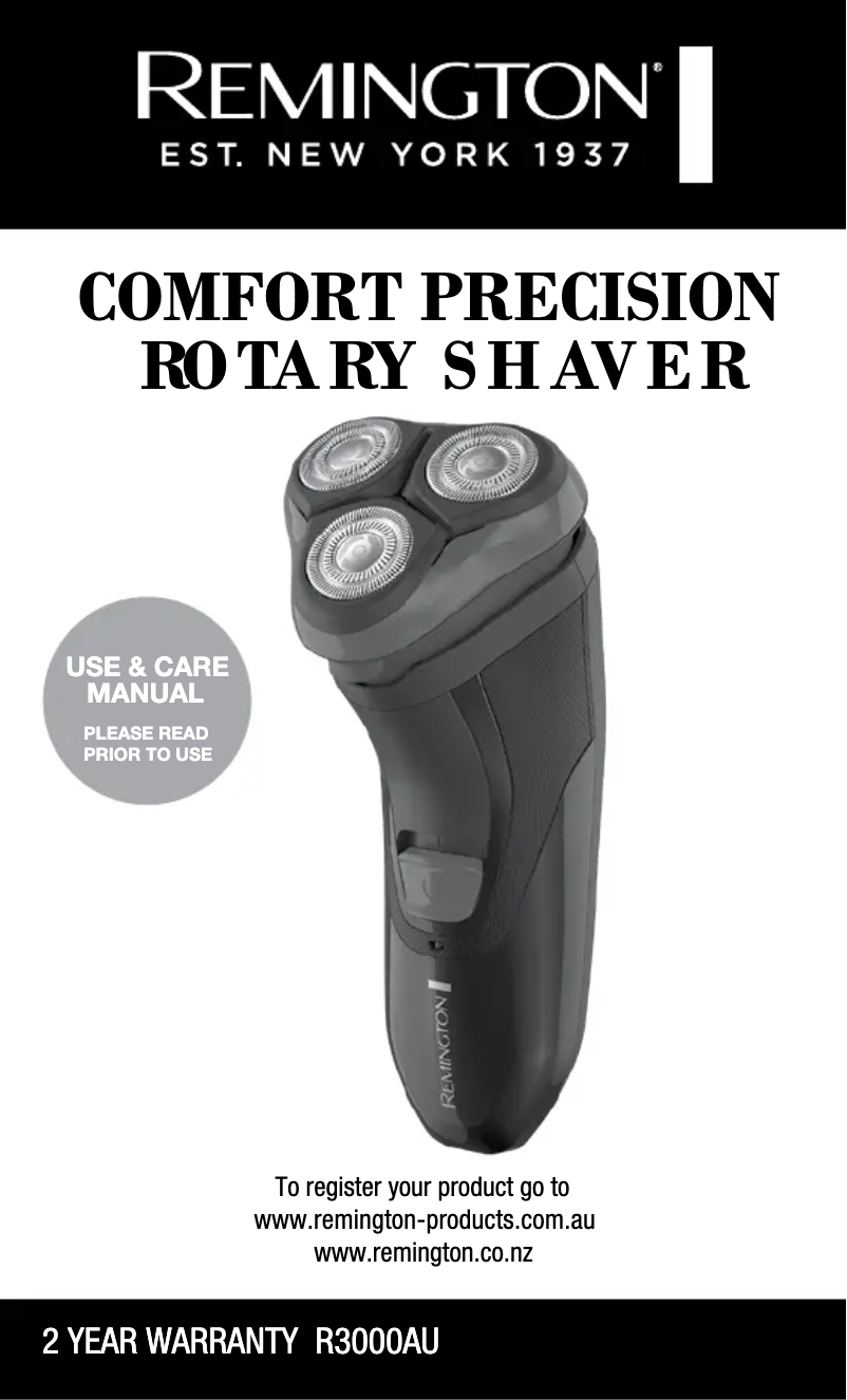 Image de la première page du manuel de l'appareil Comfort Precision R3000AU