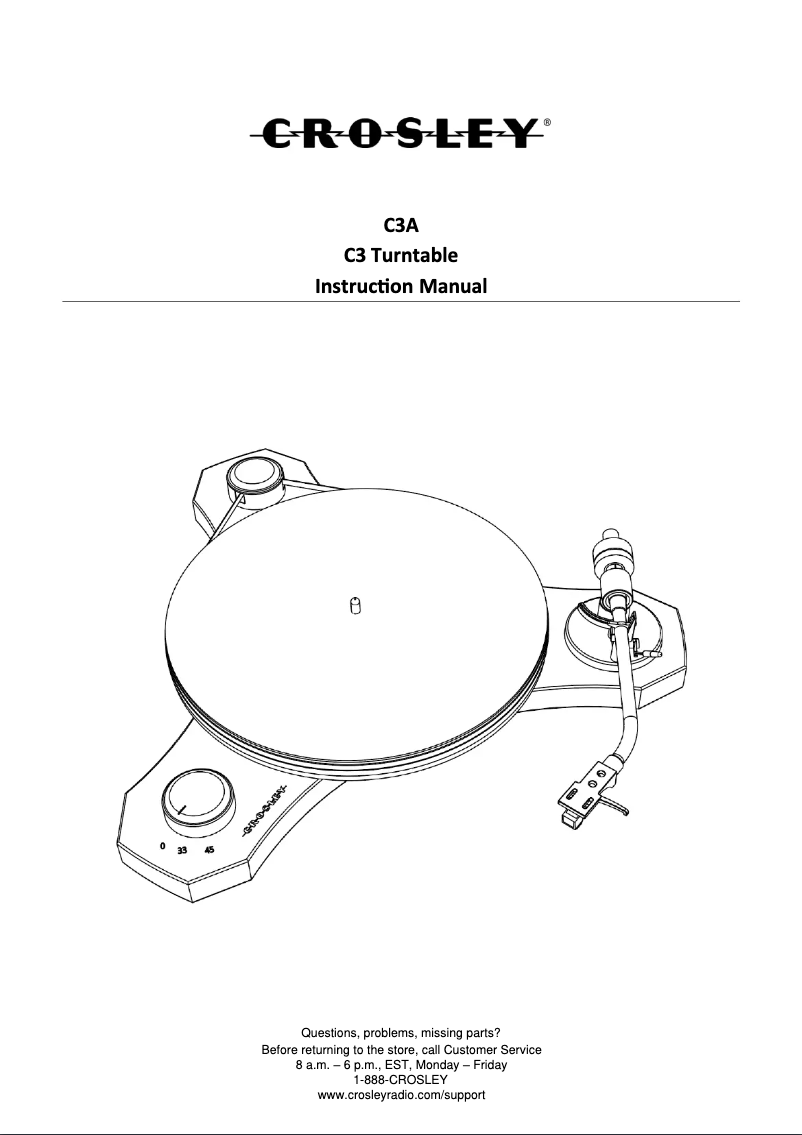 Page n°1 - Manuel utilisateur Crosley C3