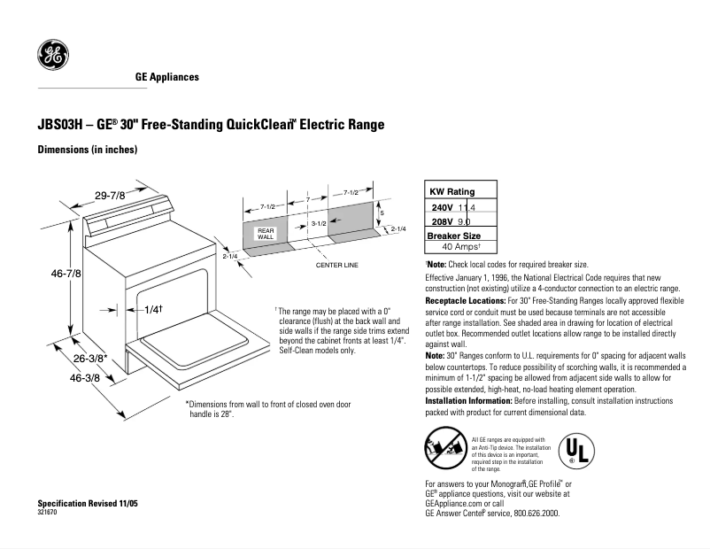 First page image of the manual for JBS03HCT