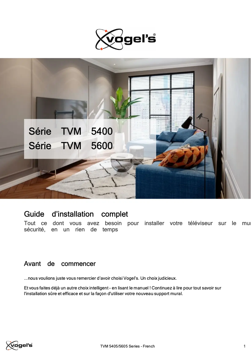 Página 1 del manual Manual de usuario Vogel's TVM 5605