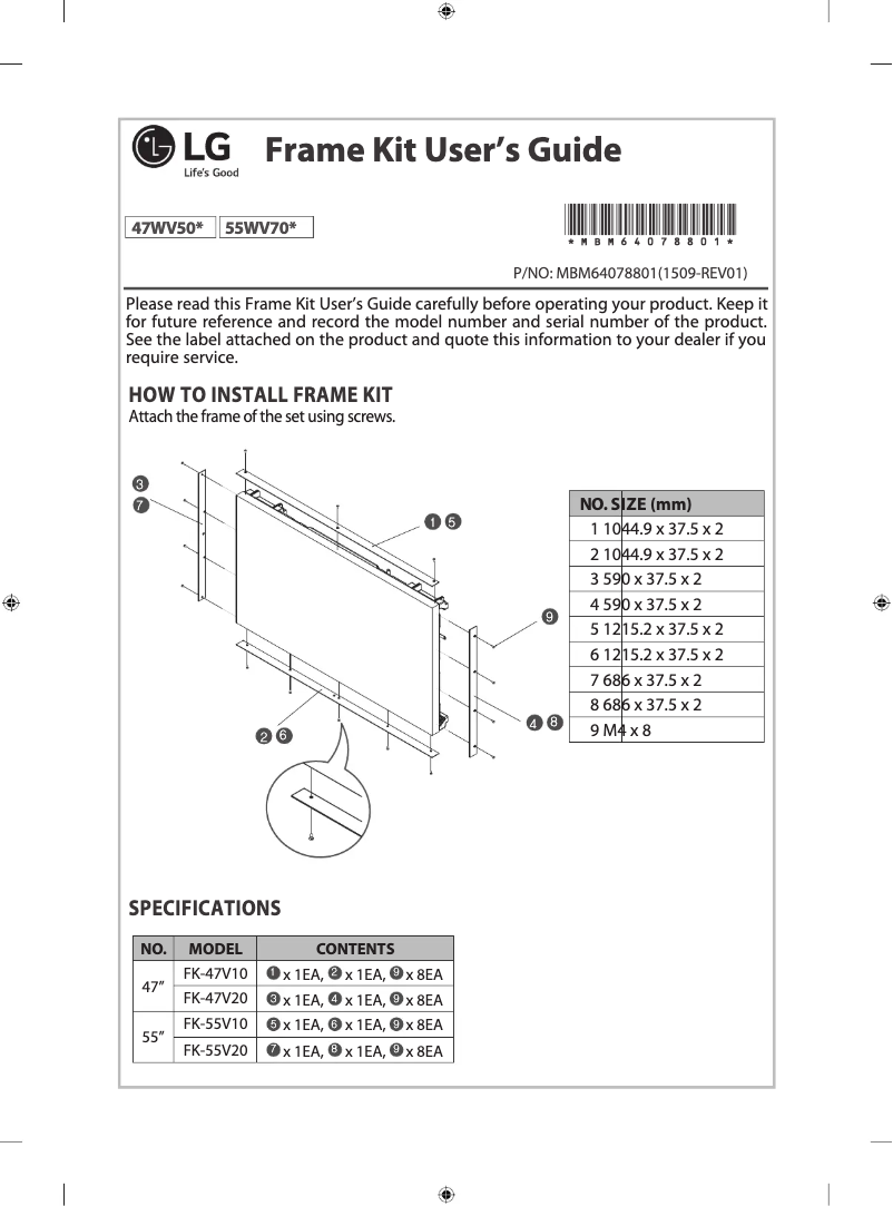 Image de la première page du manuel de l'appareil FK-47V10
