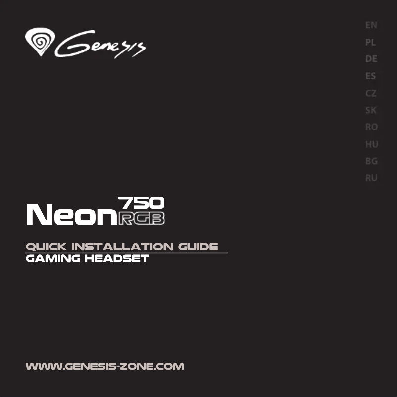 Imagen de la primera página del manual del dispositivo Neon 750 RGB