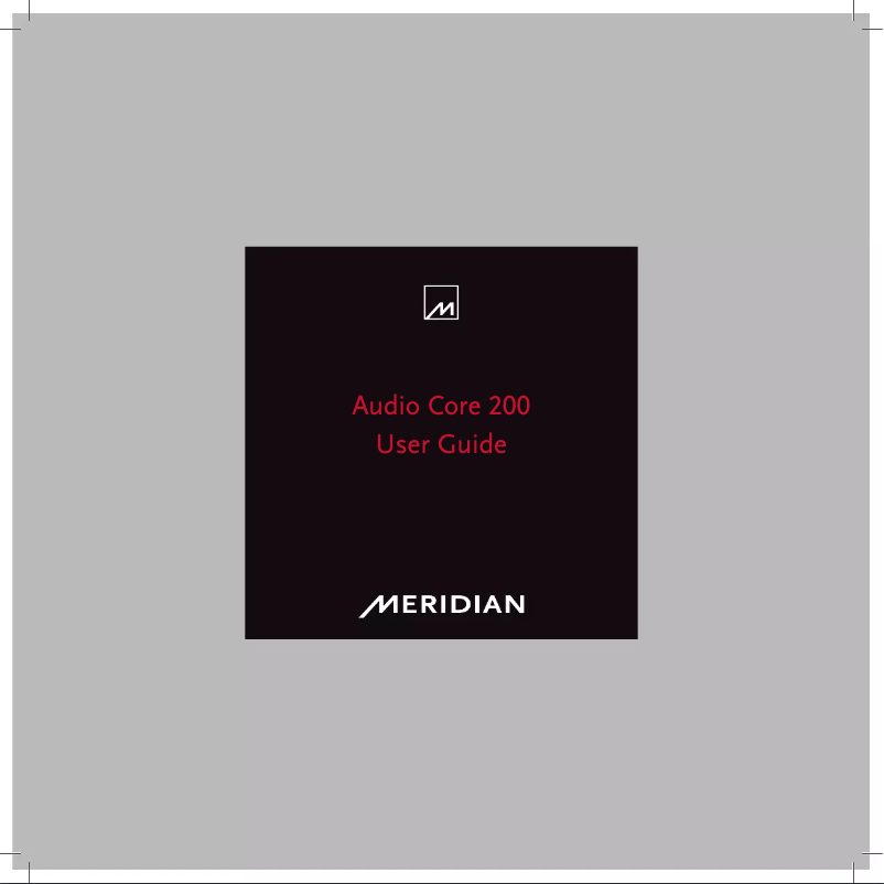 Image de la première page du manuel de l'appareil Audio Core 200