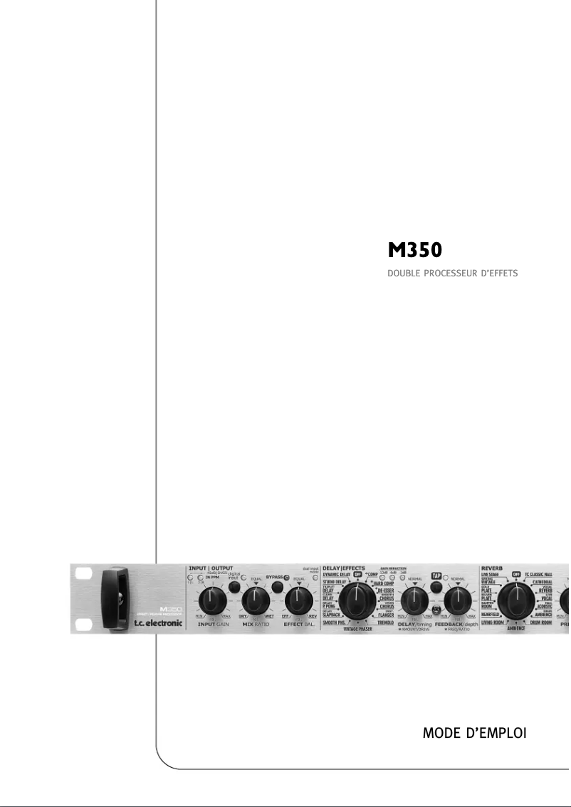 Page n°1 - Manuel utilisateur TC Electronic M350