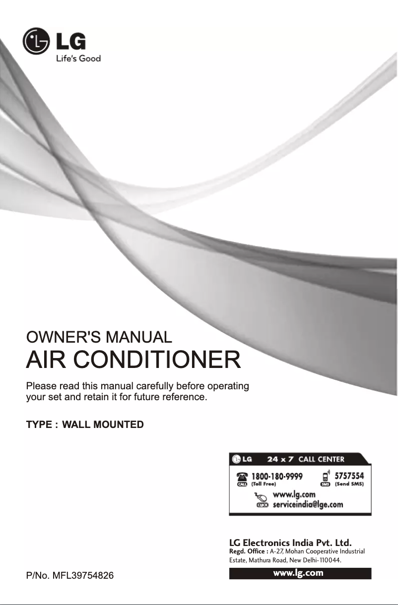 Page 1 of the manual User Manual LG LSU18CRSFH1