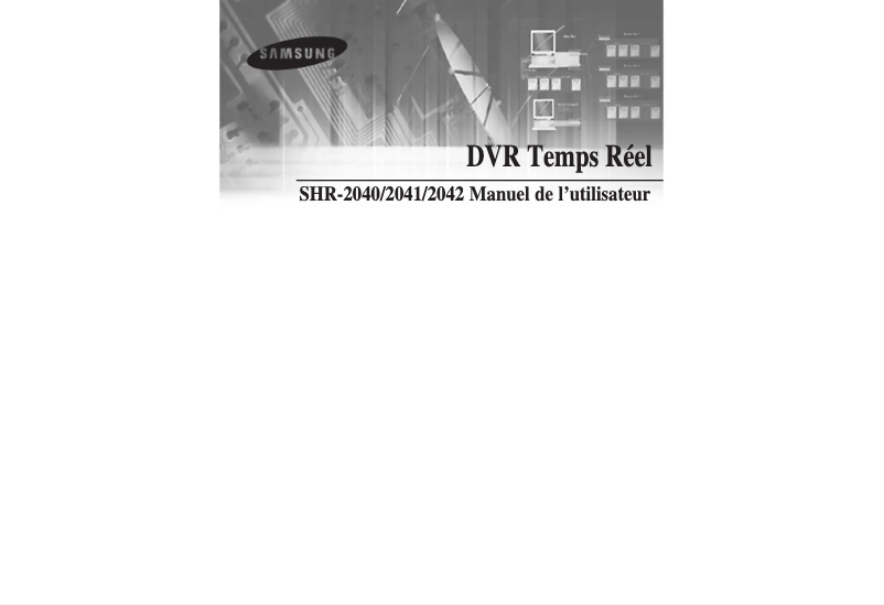 Page 1 de la notice Manuel utilisateur Samsung SHR-2040P/GAR