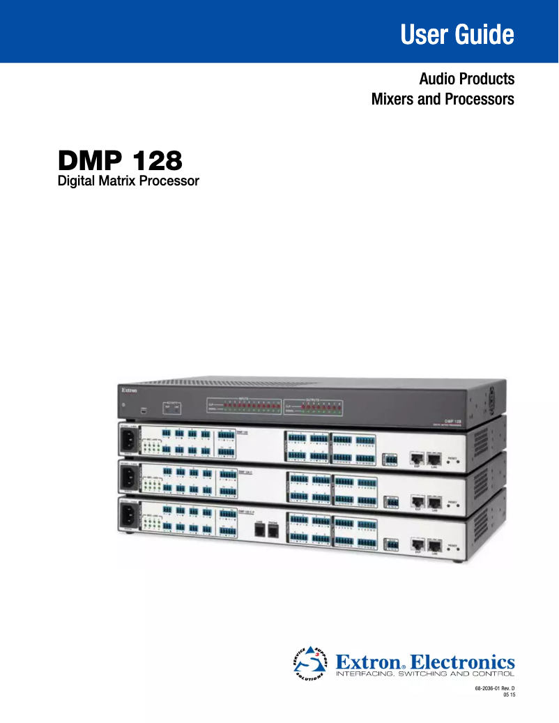 Page n°1 - Manuel utilisateur Extron DMP 128 C