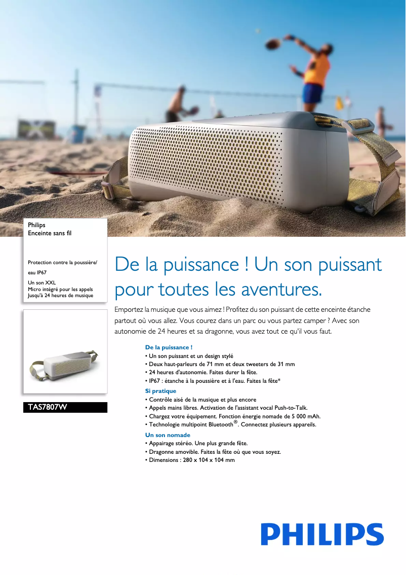 Image de la première page du manuel de l'appareil TAS7807