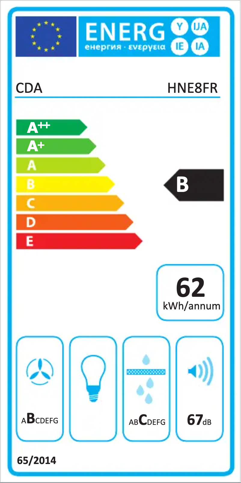 Page n°1 - Label énergétique CDA HNE8FR