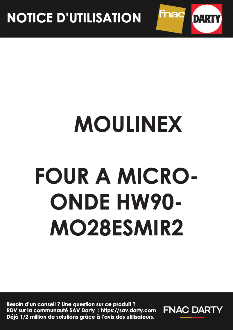 Image de la première page du manuel de l'appareil MO28ESMIR2