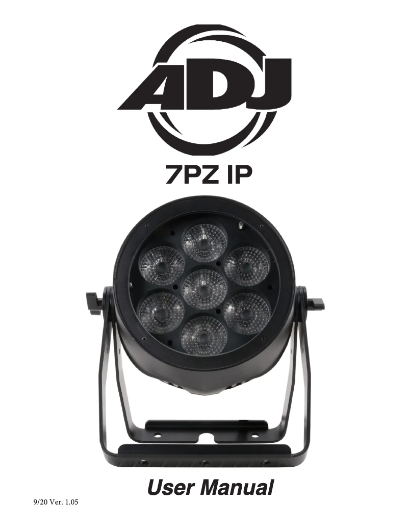 Page n°1 - Manuel utilisateur Adj 7PZ IP