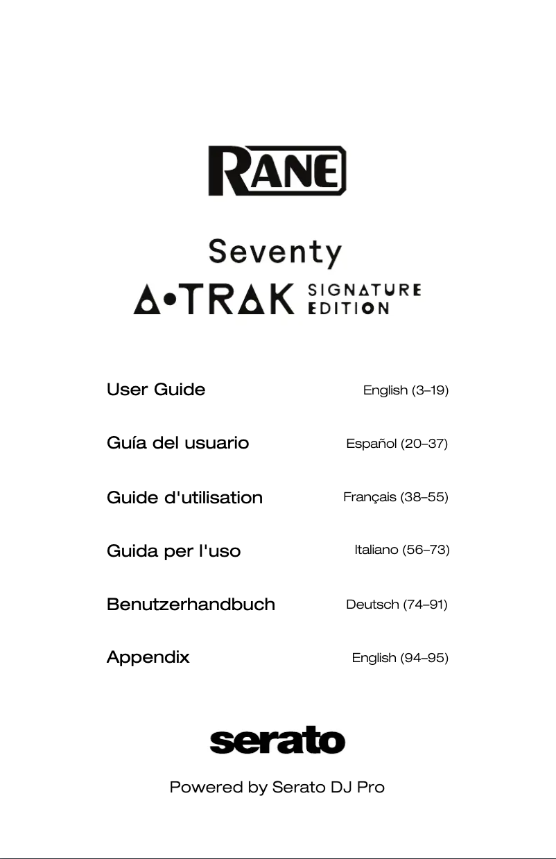 Image de la première page du manuel de l'appareil Seventy