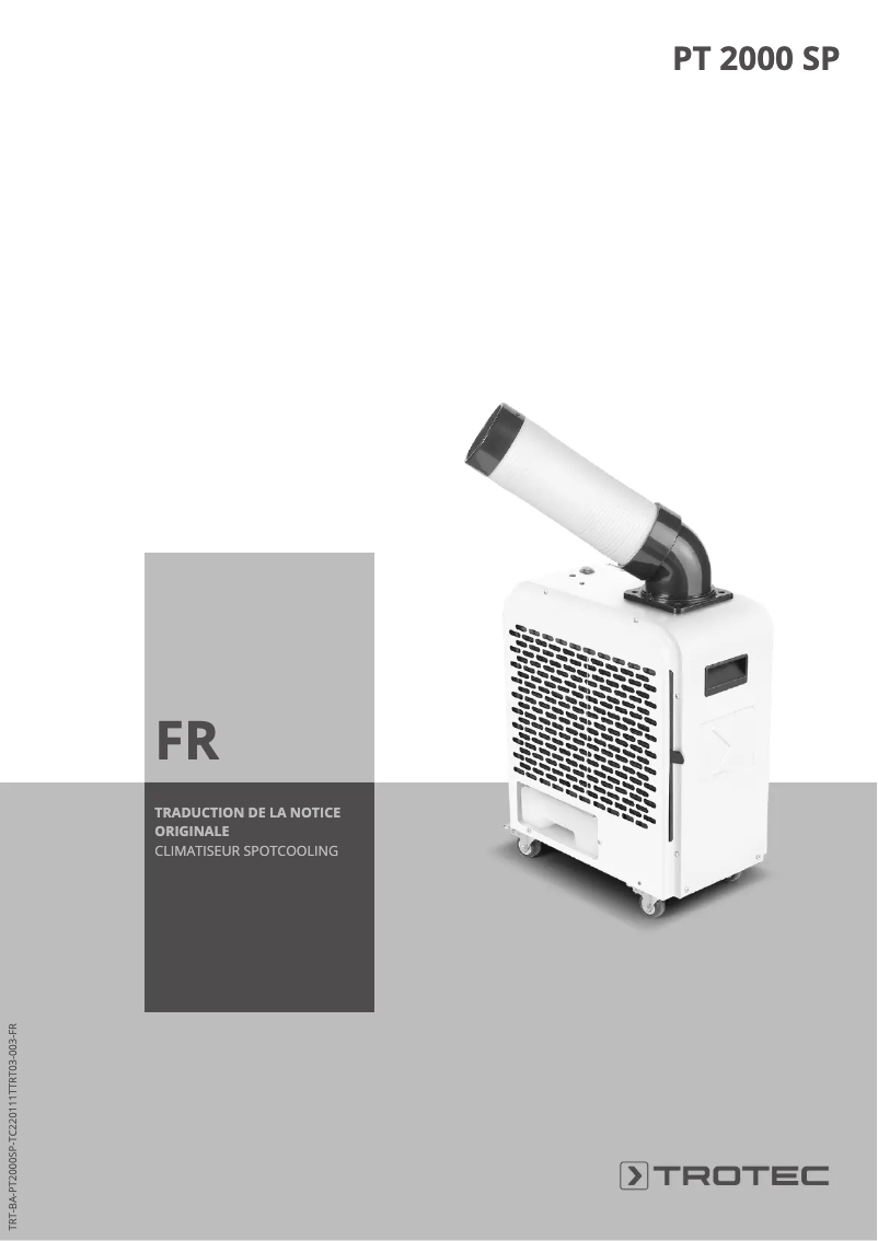 Image de la première page du manuel de l'appareil PT 2000 SP