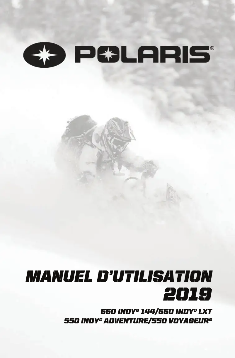 Image de la première page du manuel de l'appareil 550 Indy 144 (2019)