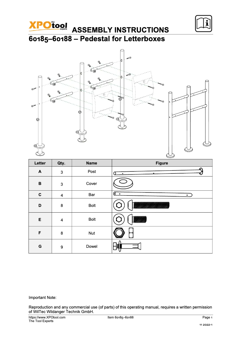 Página 1 del manual Manual de usuario WilTec 60188