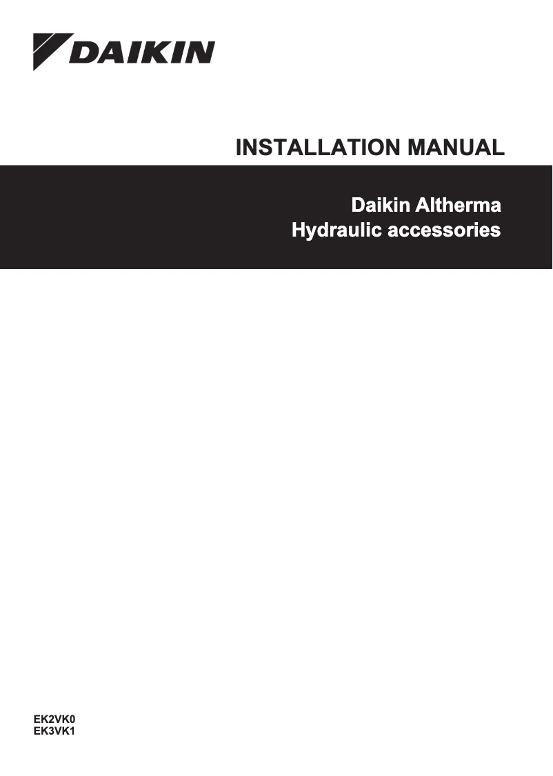 Page 1 de la notice Manuel utilisateur Daikin EK3VK1