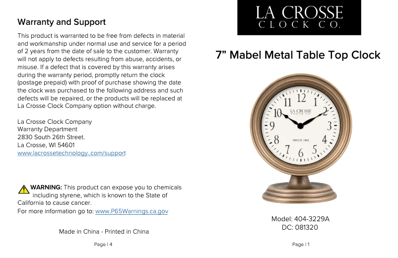 Image de la première page du manuel de l'appareil 404-3229A